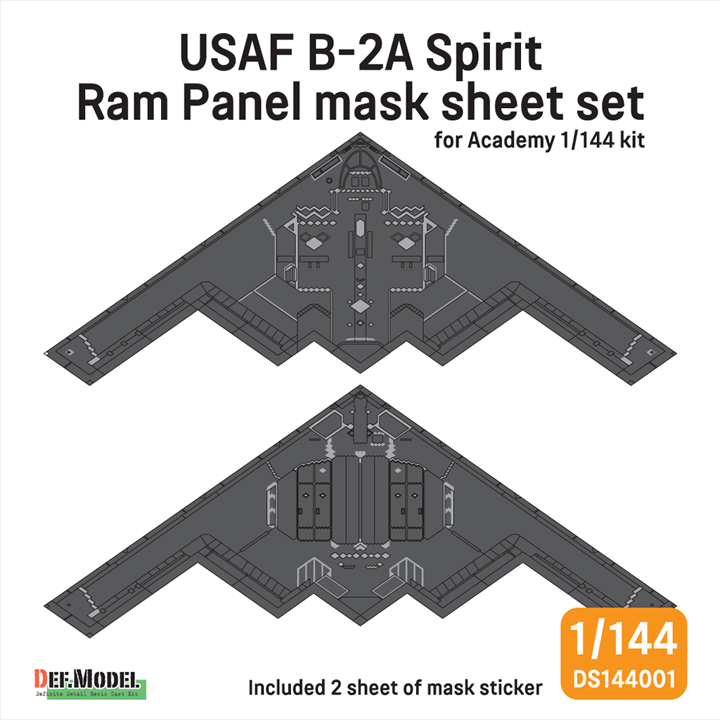 1/144 USAF B-2A Spirit Ram Panel mask sheet set (for Academy)