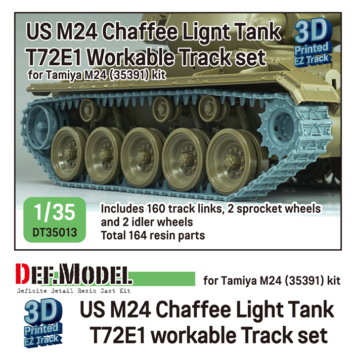 1/35 US M24 Chaffee Light tank T72E1 Workable Track set (for Ta