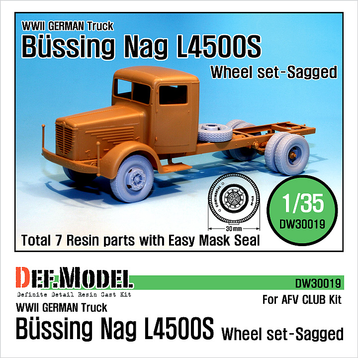 1/35 WW2 German Bussing Nag Truck Wheel set (for AFV Club) - ウインドウを閉じる