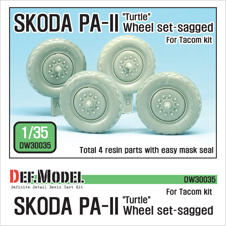 1/35 WW2 Czech Skoda PA-II "Turtle" Wheel set for Takom