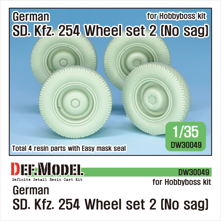 1/35 German Sd. Kfz. 254 Wheel set 2 -No Sag for Hobbyboss kit
