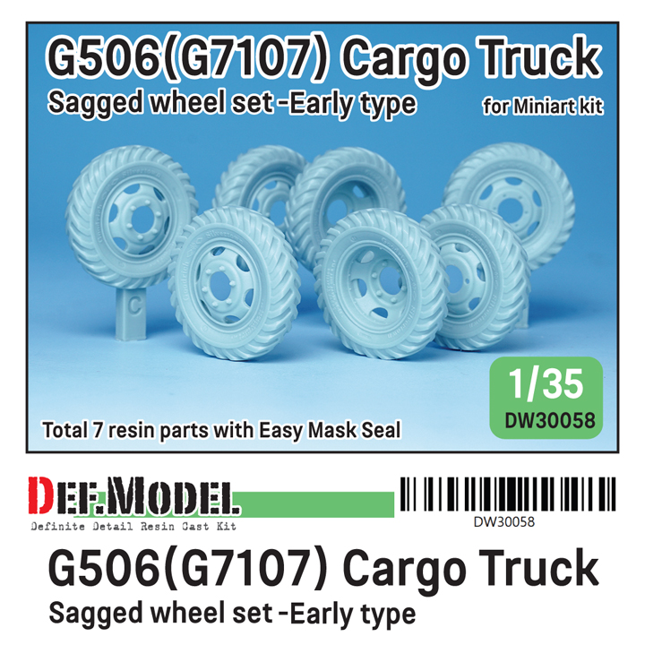1/35 WW2 US G506(G7107) Cargo Truck wheel set- Early type (for M
