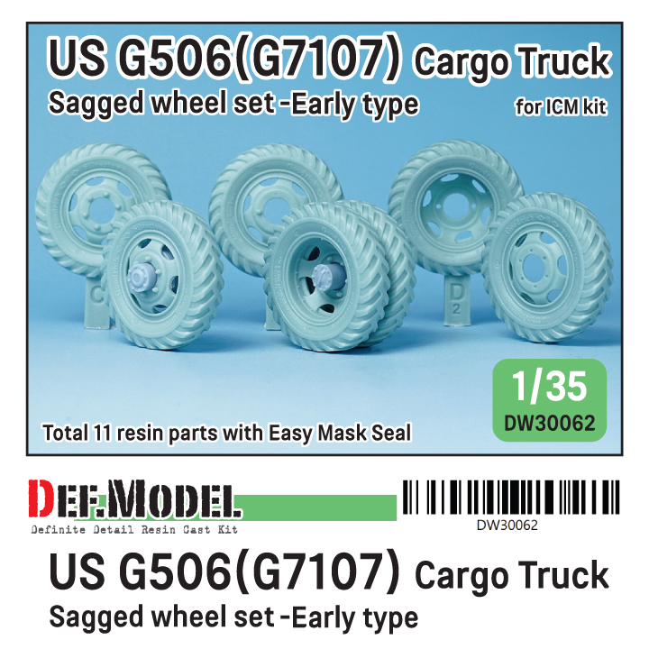 1/35 WW2 US G506(G7107) Cargo Truck wheel set- Early type (for I - ウインドウを閉じる