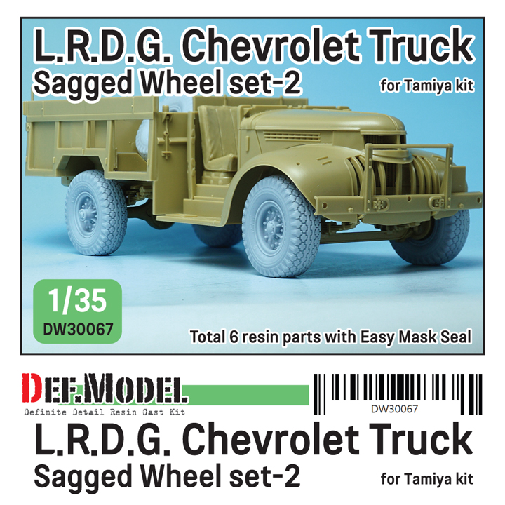 1/35 British L.R.D.G. Chevrolet Truck Sagged wheel set (2) (for