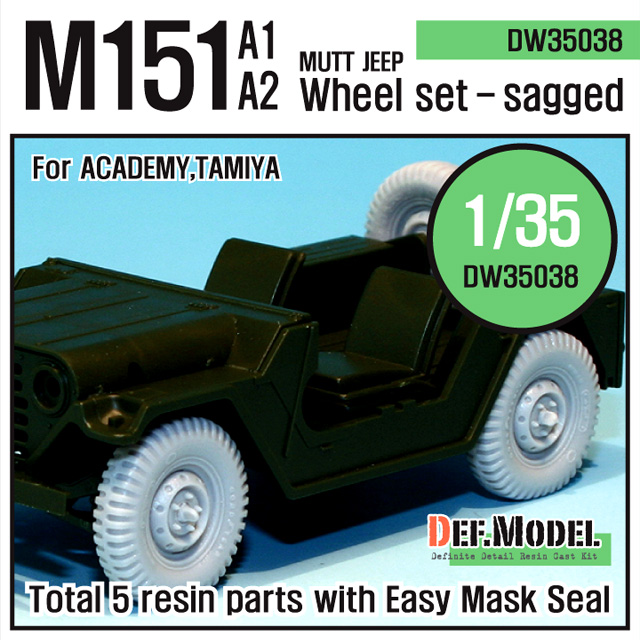 1/35 M151A1/A2 Mutt Jeep Wheel set (for Academy/Tamiya)