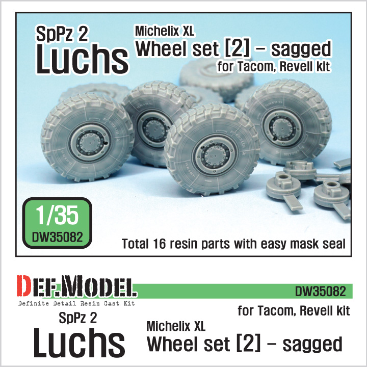 1/35 SpPz 2 Luchs Sagged Wheel set (2)(for Takom/Revell) - ウインドウを閉じる