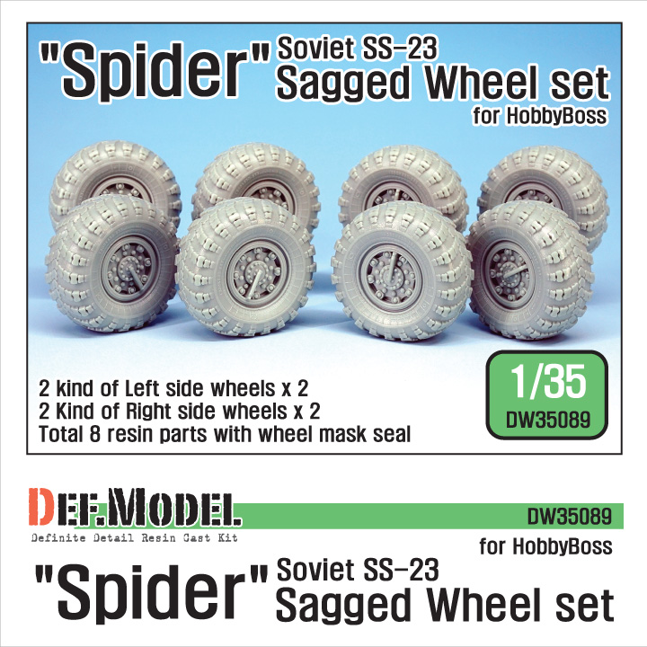 1/35 Soviet 'Spider' SS-23 Sagged Wheel set (for Hobbyboss)