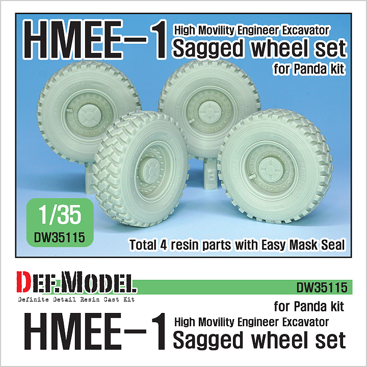 1/35 HMEE-1 Sagged Wheel set (for Panda)