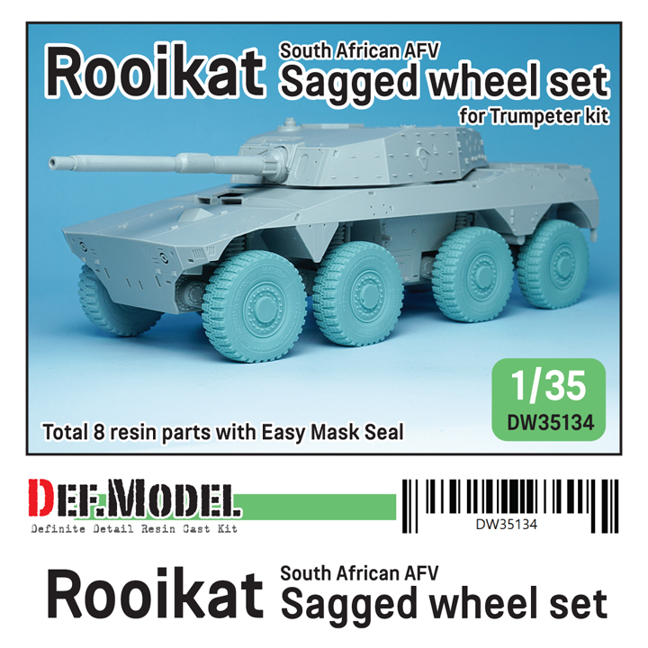 1/35 South African AFV Rooikat Sagged Wheel set (for Trumpeter)