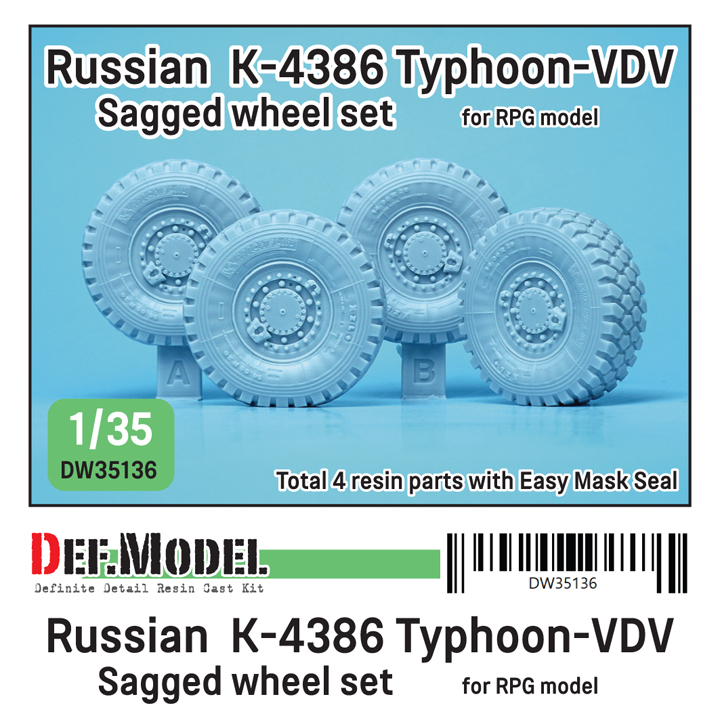 1/35 Russian K-4386 Typhoon-VDV Sagged wheel set (for RPG mode - ウインドウを閉じる