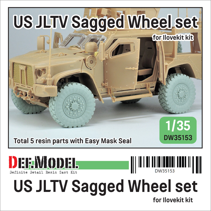 1/35 US JLTV Sagged wheel set (for Ilovekit)