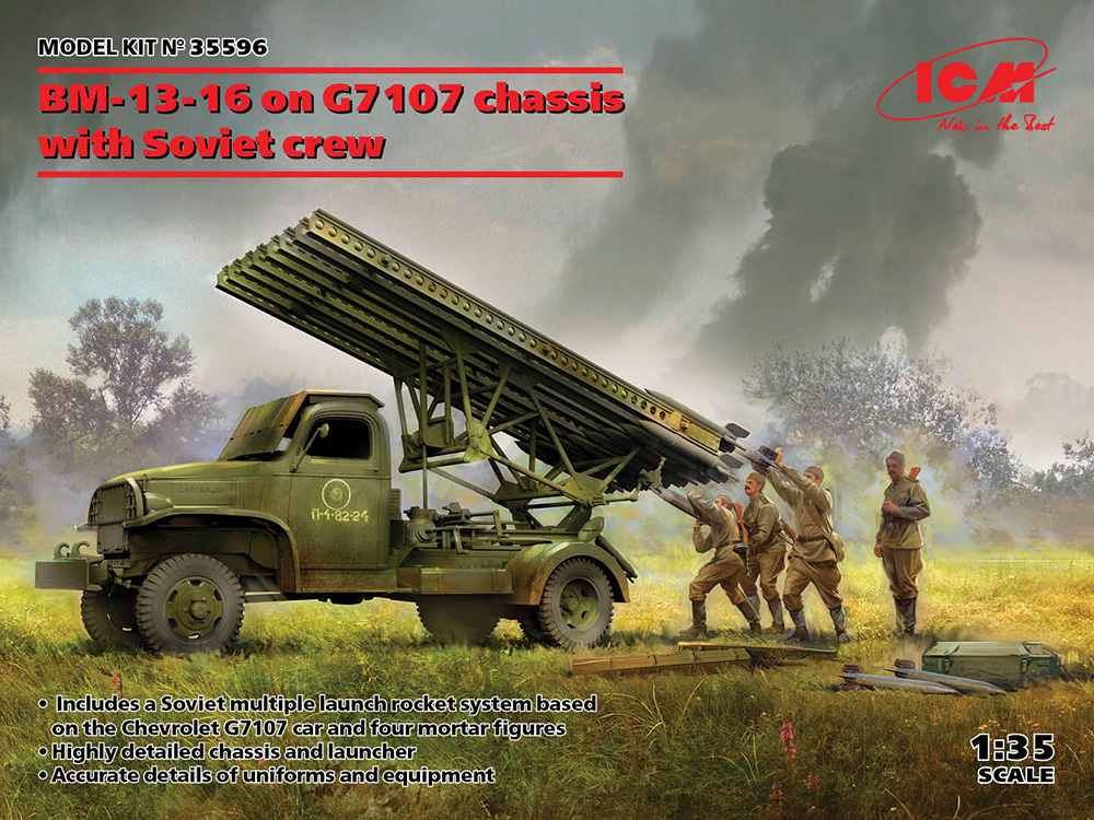 1/35 ソビエトBM-13-16多連装ロケットランチャーG7107車体 w/ソビエトクルー