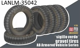 予約する　　1/35 イタリア軍 アウトブリンダ AB シリーズ用タイヤ："シジーロ ヴェルデ" グラベルタイヤ