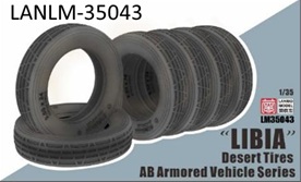 予約する　　1/35 イタリア軍 アウトブリンダ AB シリーズ用タイヤ："リビア" デザートタイヤ
