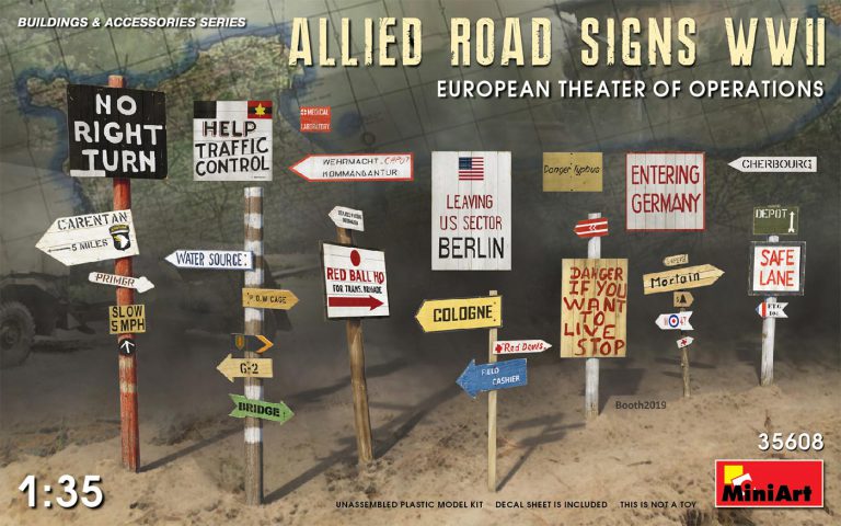 1/35 連合国軍道路標識WW II (ヨーロッパ作戦戦域）