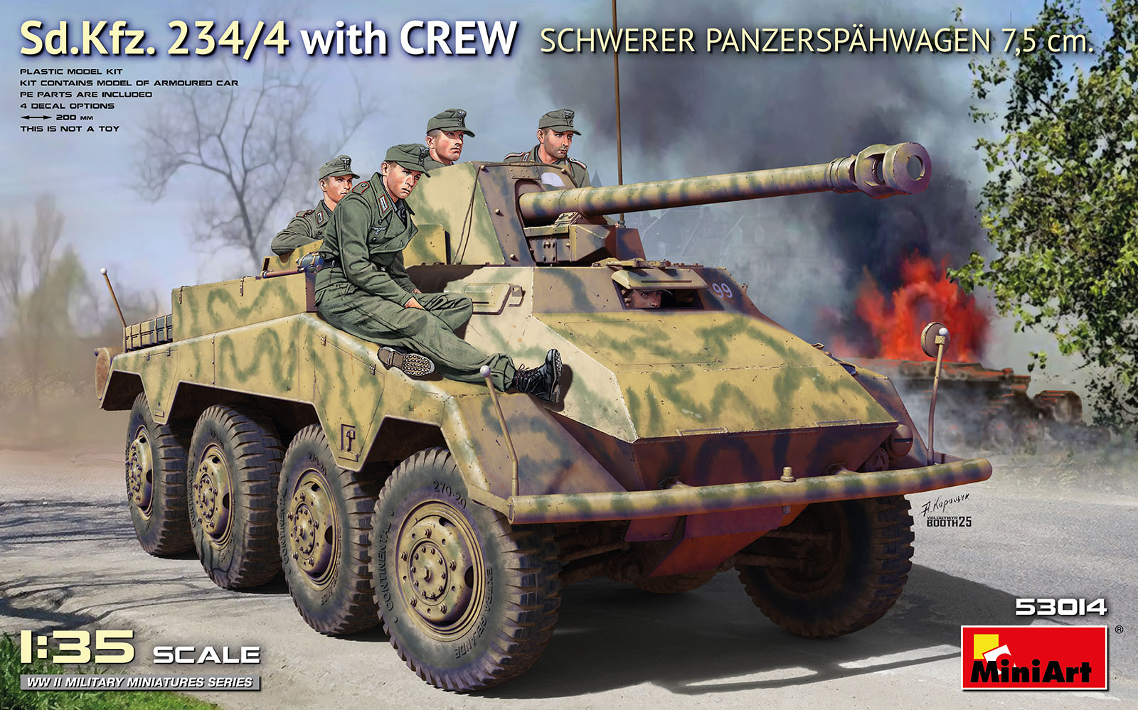 予約する　　1/35 Sd.Kfz. 234/4 重装甲偵察車 7.5cm砲搭載 w/クルー