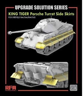 予約する　　1/35 キングタイガー "ポルシェ砲塔"用 サイドスカートグレードアップパーツ セット (RFM5164/5165