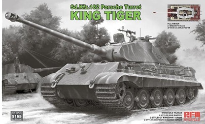 予約する　　1/35 Sd.Kfz.182 キングタイガー "ポルシェ砲塔"w/2t簡易クレーン & 履帯(フルインテリア)