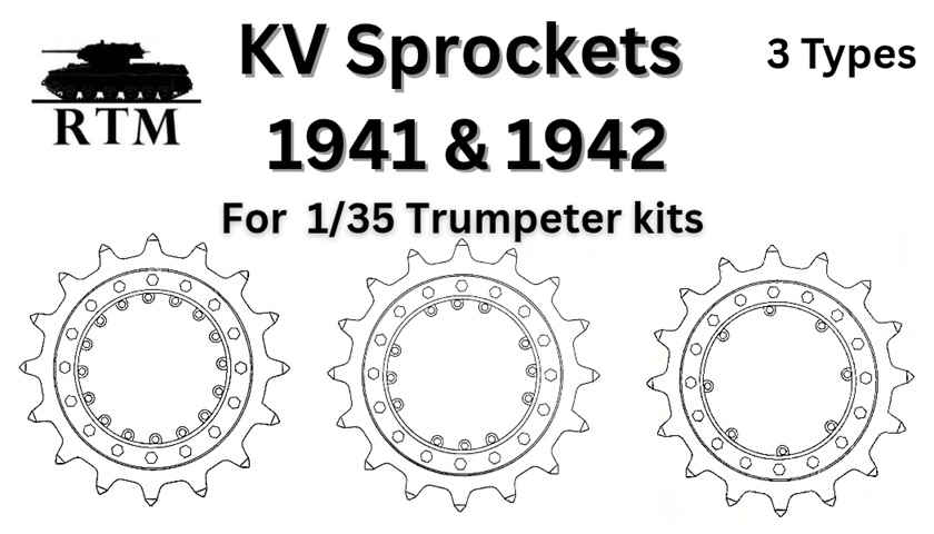 1/35 ソビエト KV-1/KV-2用 起動輪(3種類) 1941年型(トランぺッター用)