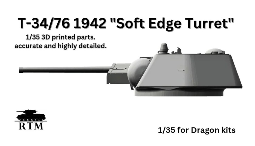 1/35 ソビエト T-34/76 1942年型 六角砲塔（ソフトエッジ・タイプ）(ドラゴン用)