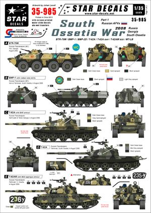 1/35 南オセチア紛争2008 ロシア軍AFV デカールセット